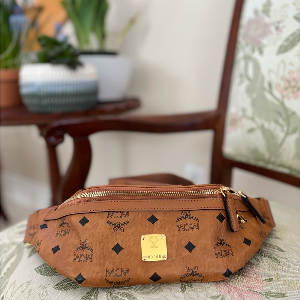 MCM Visetos Fusten Belt Bag